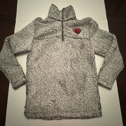 Pre Owned Washington University St Louis Bears Fur 1/4 Zip Pullover Size Small