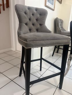 Two velvet stools