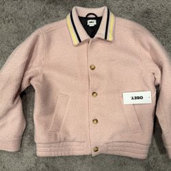 OBEY PINK VARSITY JACKET SIZE LARGE