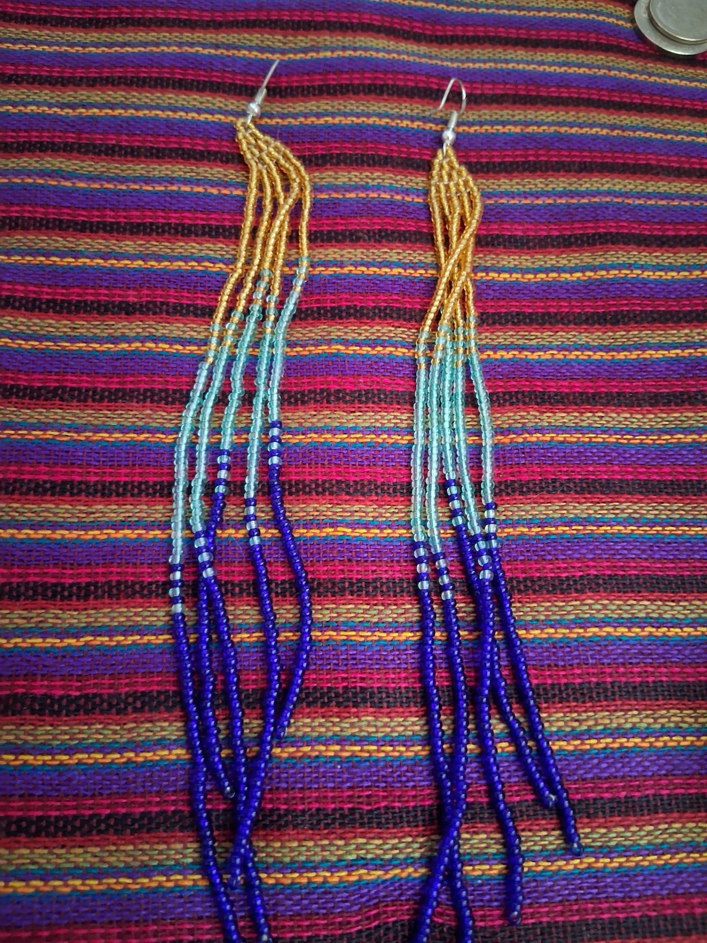 Dangle Beaded Earrings Long