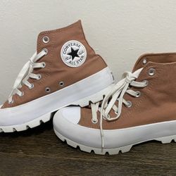 Converse Chuck Taylor All Star Sz 7 Lugged Sneakers Mineral Clay A02565C Women’s