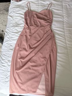 Pink glitter formal dress