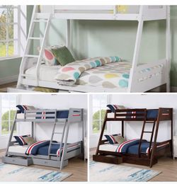 $499 bunk bed full twin with 2 brand new mattress