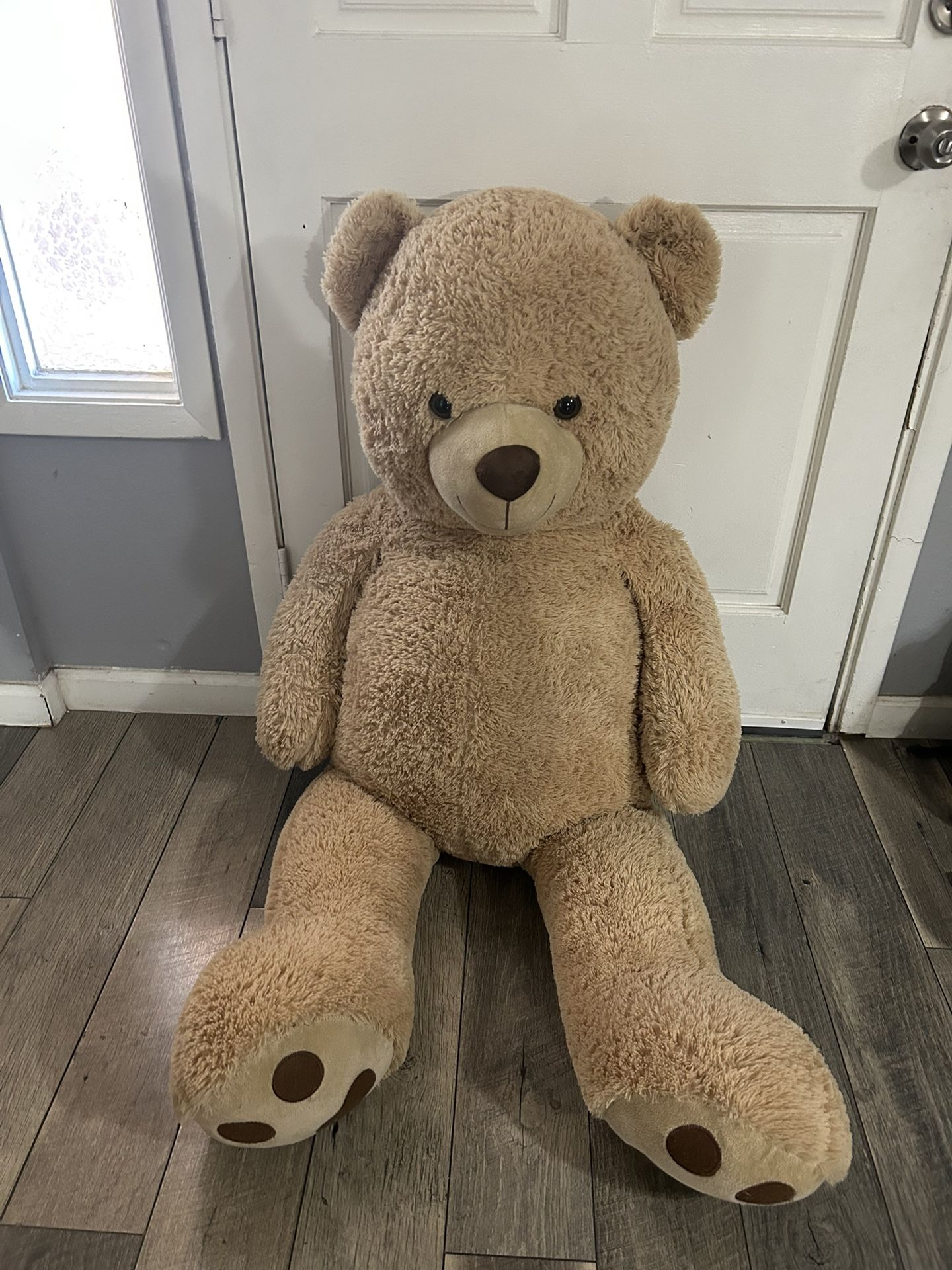 Big Plush 4 Foot Teddy Bear Extra Soft 48 inch Beige Tan Jumbo Stuffed Animal