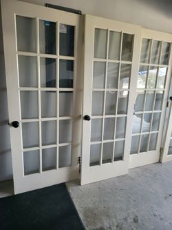 White Krosswood doors $ 100.00 Each 