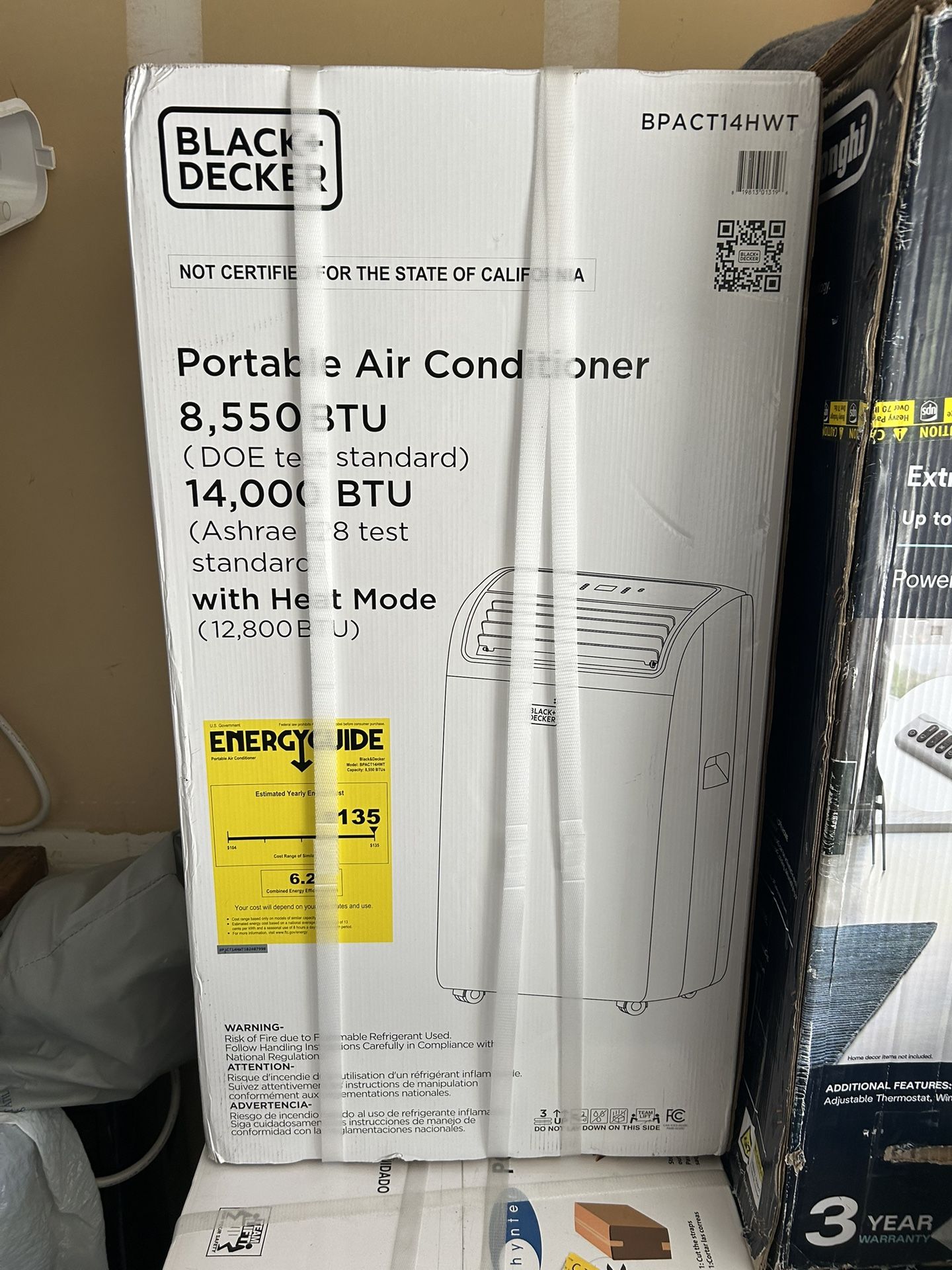 Brand New - Portable Air Conditioner - Black and Decker 4 in 1, 14,000 BTU