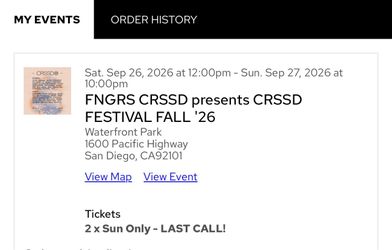 CRSSD Festival Fall '26 Sunday only