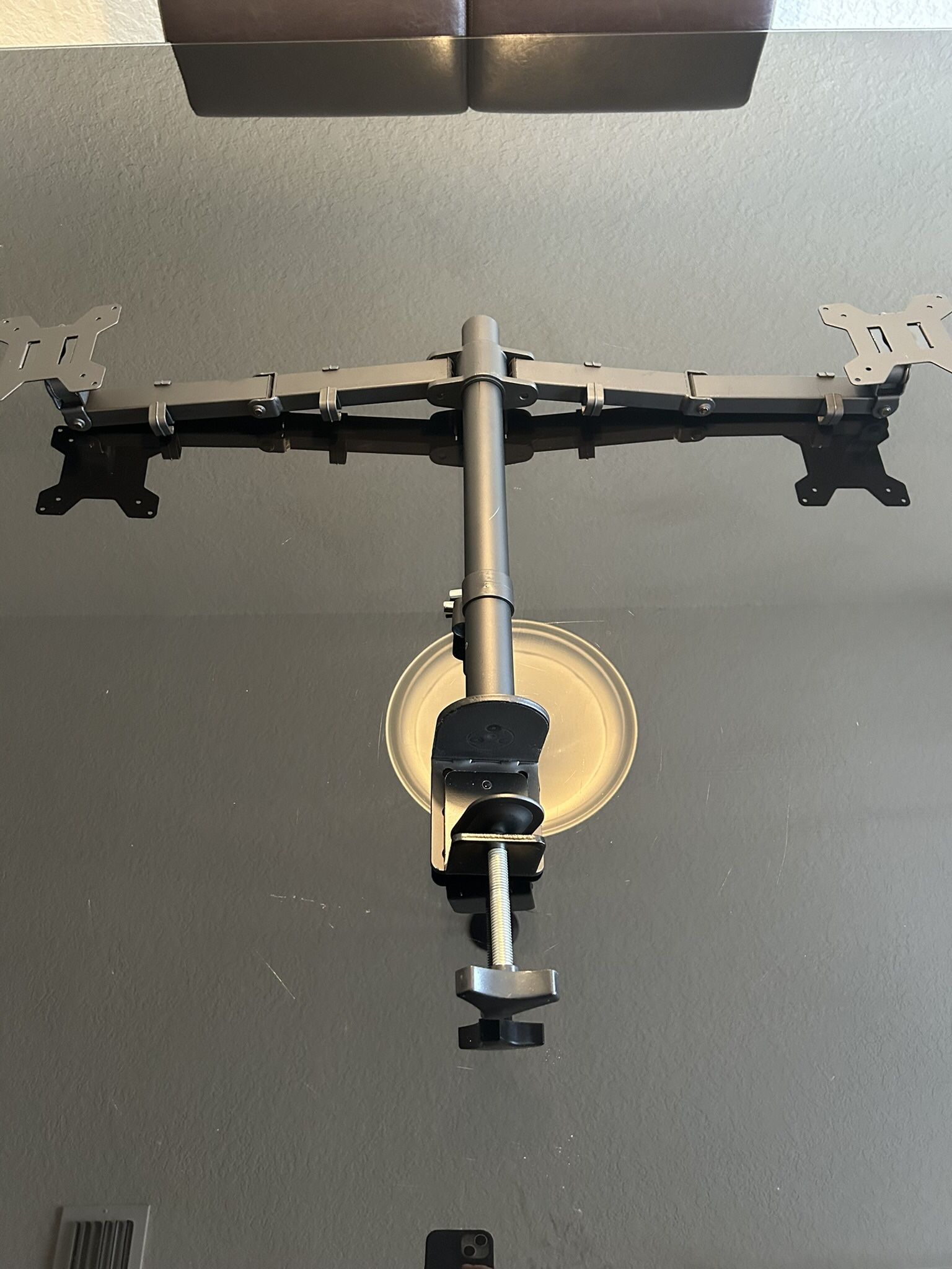 Dual Monitor Desk Mount, Heavy Duty Fully Adjustable Steel Stand