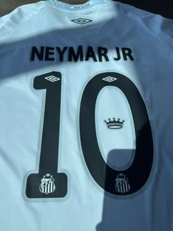 Santos FC Neymar 10 Jersey Umbro Fan - White Black Authentic 2025 Brand New Tags