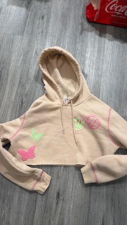 Rue21 Cropped Graphic Hoodie medium girls