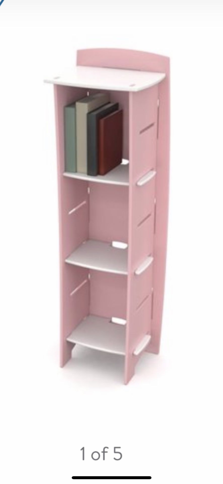 Kids Bookcase Pink and White 48 inch x 16 inch x 12 inch