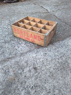 Vintage wood bottle case box