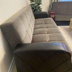 Grey And Black Couch 