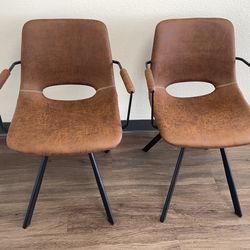 Brand New Faux Leather Dining Chairs Set Of 2