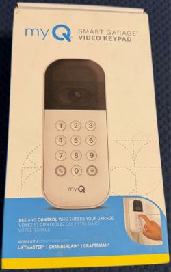 MyQ smart garage video keypad front door camera / doorbell cam .