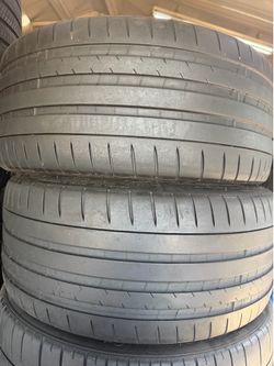 (2) 235/35ZR20 PAIR OF USED TIRES MICHELIN 4S 65% LIFE !!