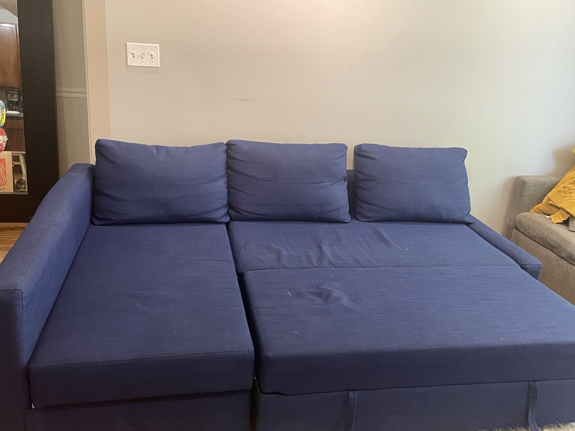 FRIHETEN Sleeper sofa, Skiftebo blue - IKEA