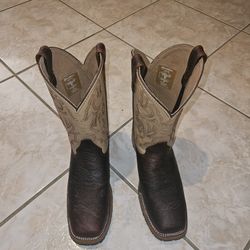 BRAND NEW DOUBLE H STEEL TOE BISON MEN'S WORK BOOTS SIZE 9D 