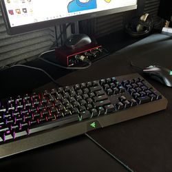 RGB Razer Blackwidow Gaming Keyboard With Clicky Green Switches