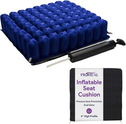 Inflatable Wheelchair Seat Air Cushion - 20" x 18" - High Profile #2446Z R1
