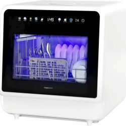 Portable Dishwasher, Countertop Dishwasher with Color Screen, 5 Place Settings & 8 Washing Programs, Mini Dishwashers, 3 Spray Arms with 5 L Built-in 