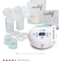 Motif Luna Breast pump, Milk Storage Bags, And Breast Pads