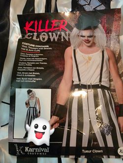 Mens Scary Clown Costume