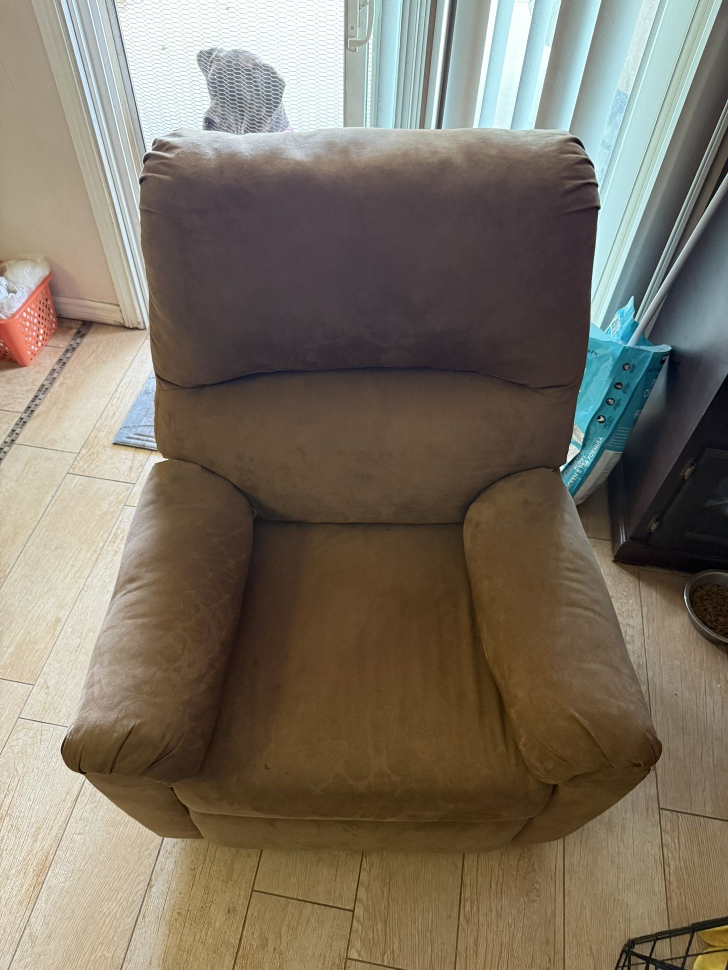 Manual Reclinable Couch Chair Brown -great Condition