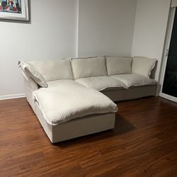 Beige Cloud Sectional (New In Boxes)