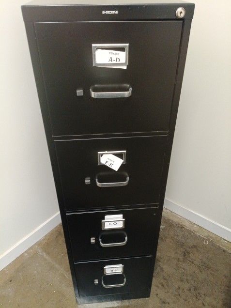 4 Drawer File Cabinets 