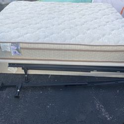 Nice Queen Size Mattress, Box spring And Frame