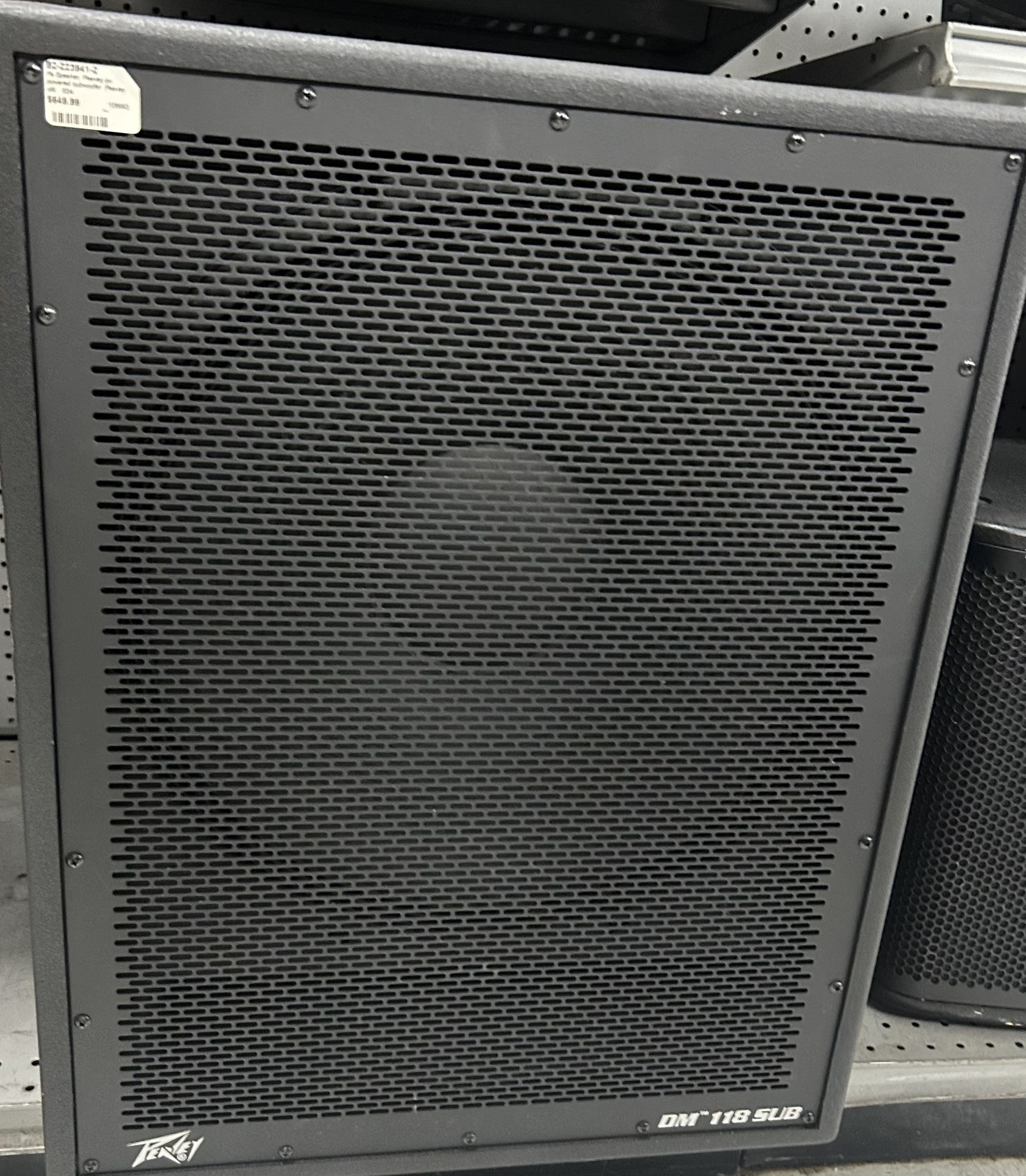 Peavey Dark Matter DM 118 Sub, an 18-inch powered subwoofer