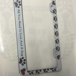 One Plastic License Plate Frame