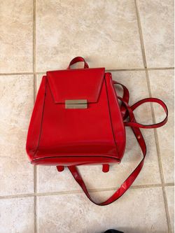 Red leather medium bag