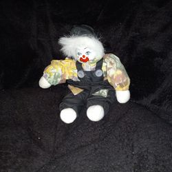 Small Vintage Porcelain Clown Doll
