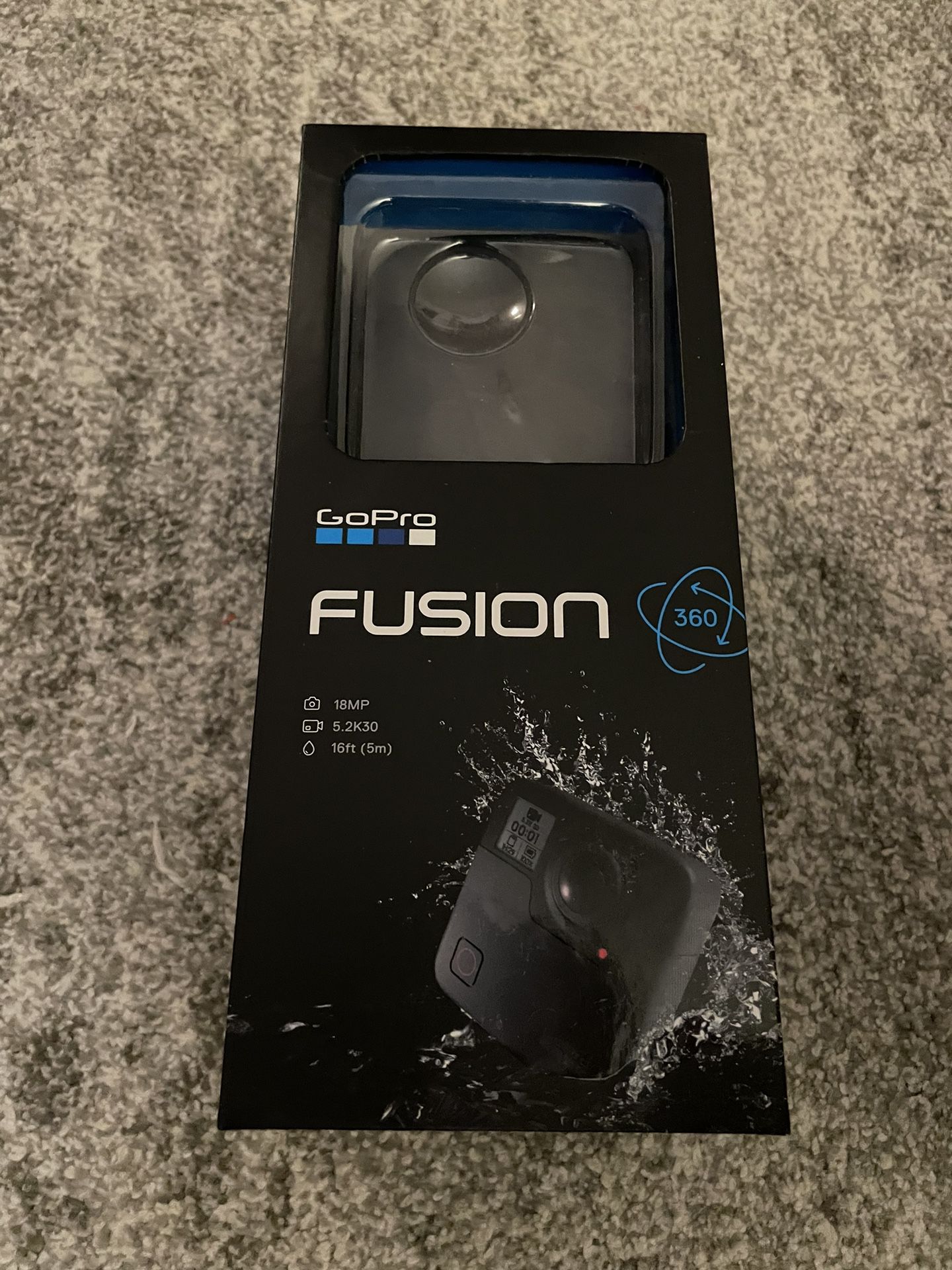 GoPro Camera Fusion - 360 Waterproof Digital VR Camera with Spherical 5.2K  HD Video 18MP Photos