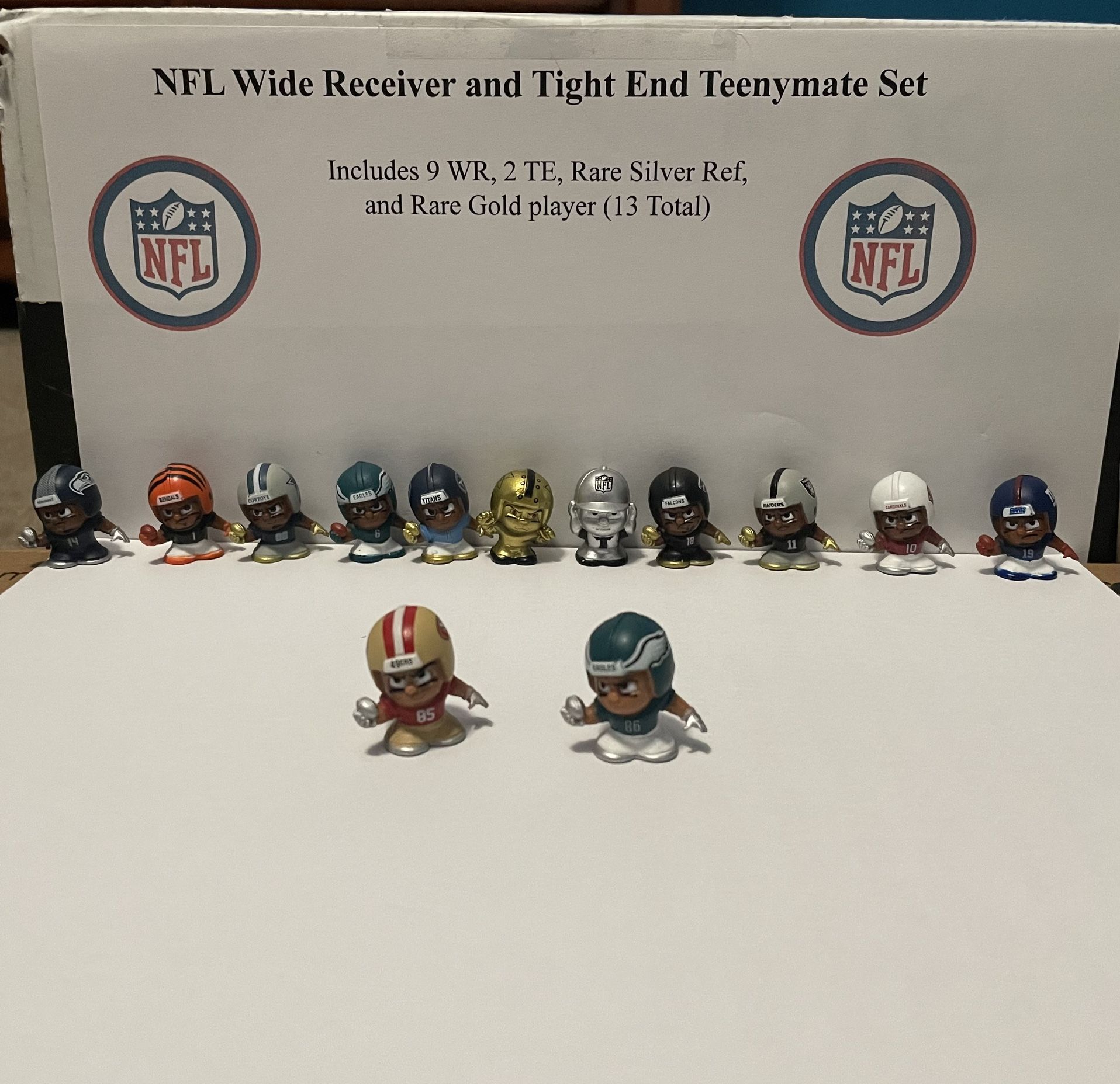 NFL Wide Reciever And Tight End Teenymates Set (Set Of 13)