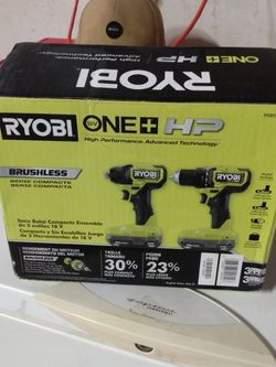 Ryobi 18v Compact Brushless Combo Drill Kit
