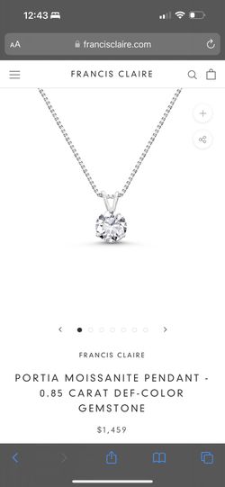 Portia Moissanite Pendent 0.85 Carat