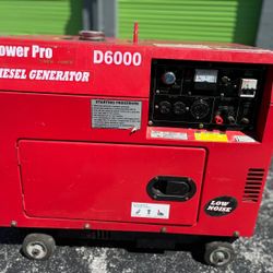 6000W Diesel Generator – Electric Start – 120V/240V – Heavy Duty – $1,250 Firm – Miami 