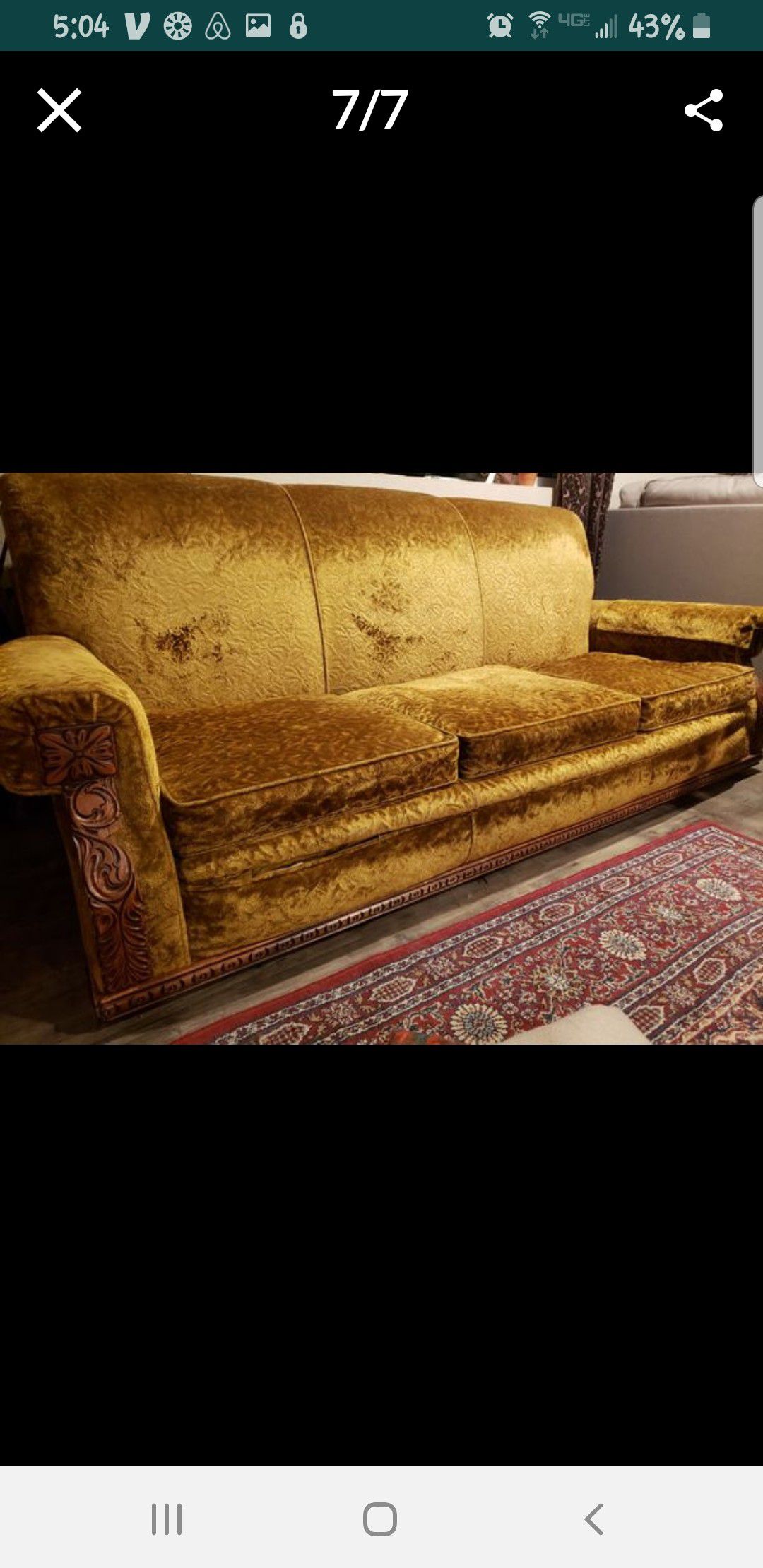 Beautiful vintage couch