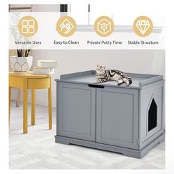 Large Litter Box Enclosure (Black)