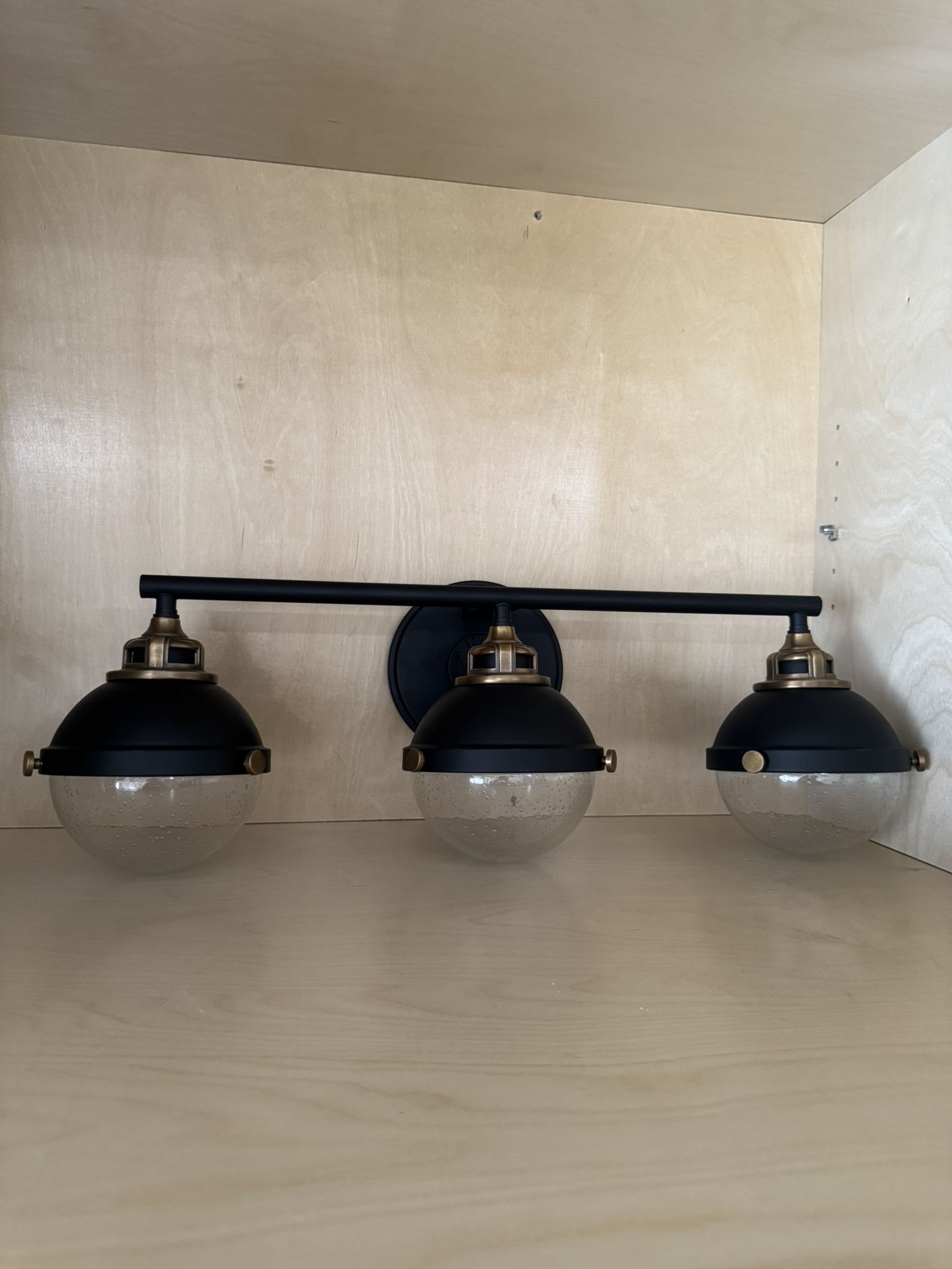 hinkley Fletcher 3 bulb black bathroom light (2 Available)