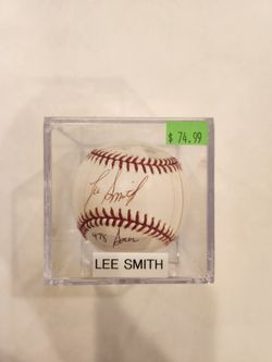 Lee Smith Signed Baseball,  CofA, Chicago Cubs

Chicago Cubs, Boston Red Socks, New York Yankees 
Hall of Fame,