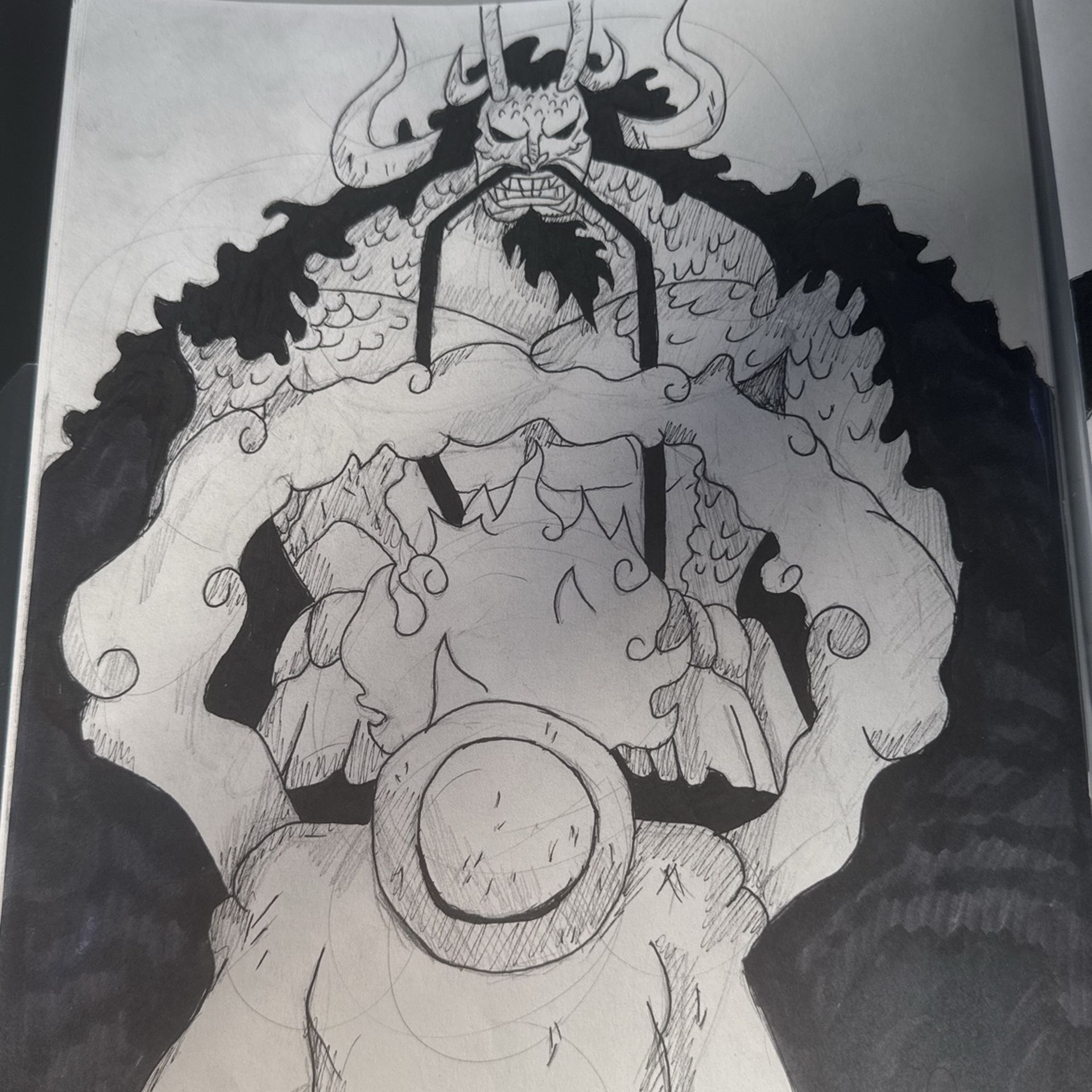 Kaido And Luffy Drawing