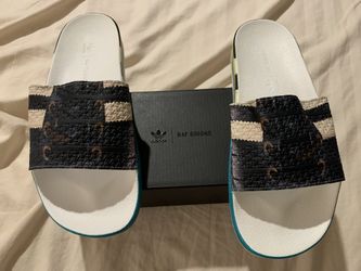 Brand New Adidas By Raf Simons Samba Adilette Rubber Slides Size 10 US