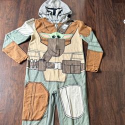 Adult Costume-STAR WARS THE MANDALORIAN Fleece JUMP SUIT Baby Yoda Costume