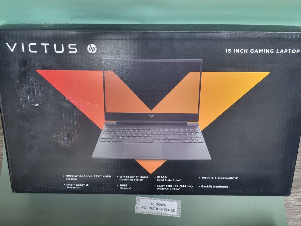 HP Victus Computer 15 Inch Core I5 512gb Ssd 16gb Ram RTX 4060 brand New - 5 Dollars Down No Credit Needed! 