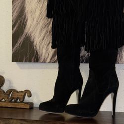 Black Suede Charles David Boots