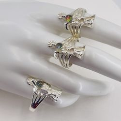 Santa Muerte Anillos Plata Mexicana Talla 8 1/2 9 10 11/Rings Mexican Silver Size 8 1/2 9 $35 EACH 